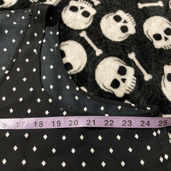 RICKI'S Plus-size black white diamond print tank top ~ Goth 2X XXL 3X XXXL shirt - Picture 7 of 13